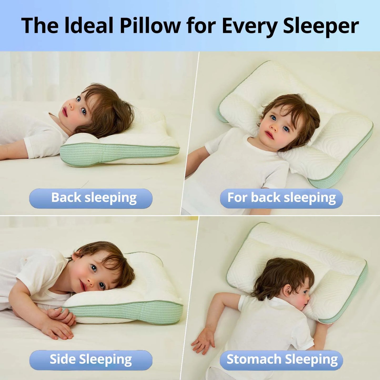 1-18 Years Children Neck Pillow Help Sleep Toddler Pillows Protection Neck Cervical Orthopedic Baby Pillow for Sleeping Almohada